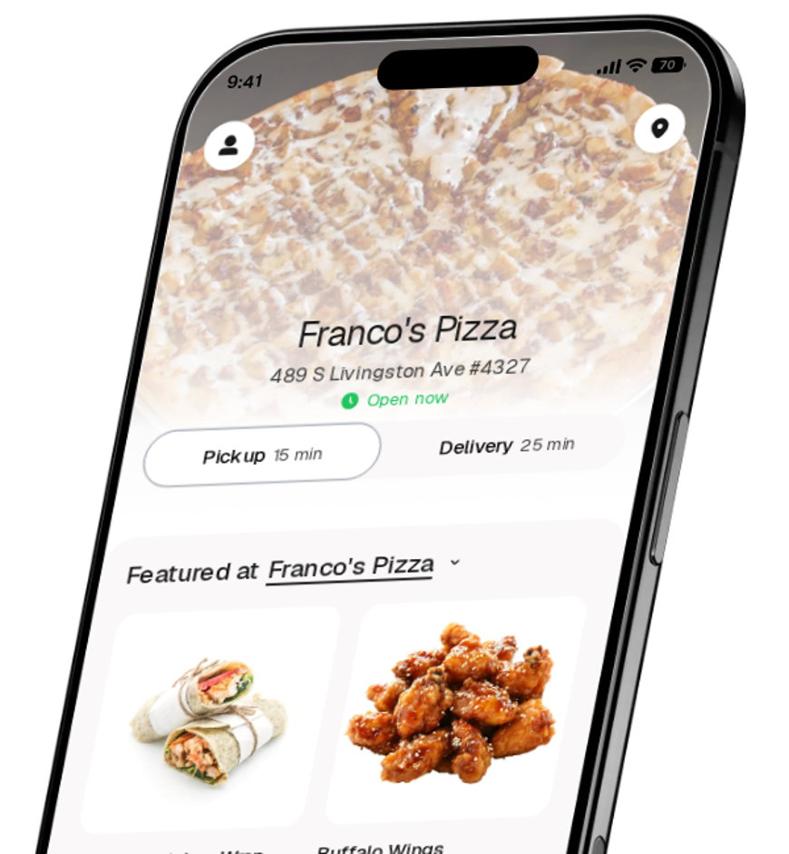 Franco's Pizza app preview