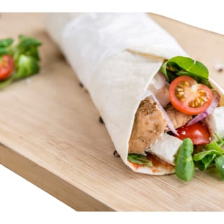 Grilled Chicken With Lettuce, Tomato, and Balsamic Vinaigrette Wrap