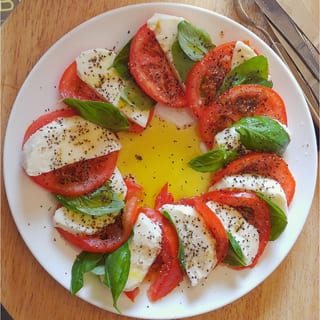 Half Fresh Mozzarella with Tomato